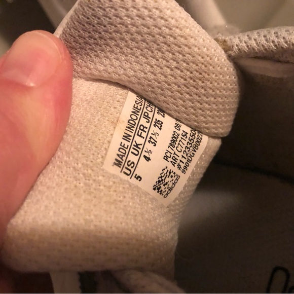 Adidas White with Black Stripe Sneakers - Picture 9 of 10